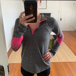 Justice half-zip with thumb holes